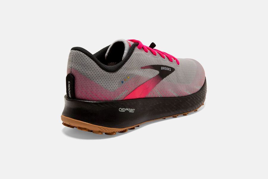 Brooks Running Shoes - Catamount Trail Womens - Navy/Pink - HEP-179863